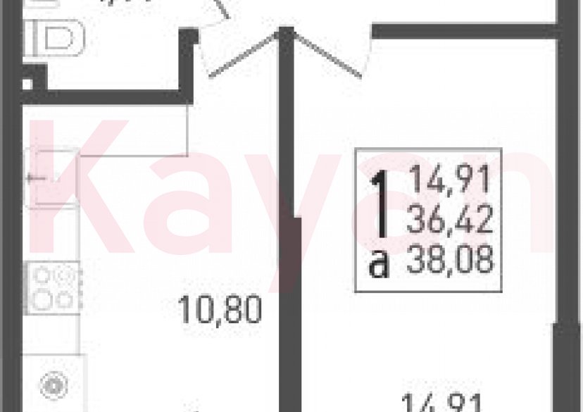 Продажа 1-комн. квартиры, 36.42 кв.м фото 0