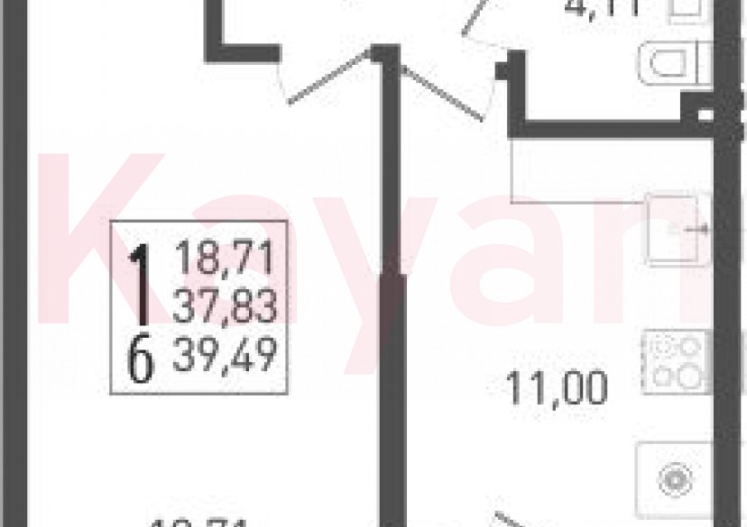 Продажа 1-комн. квартиры, 37.83 кв.м фото 0