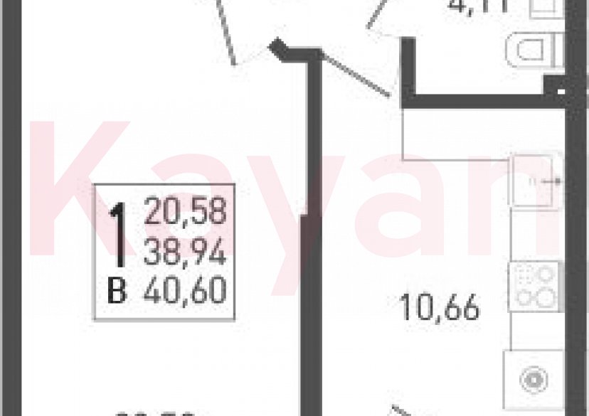 Продажа 1-комн. квартиры, 38.94 кв.м фото 0