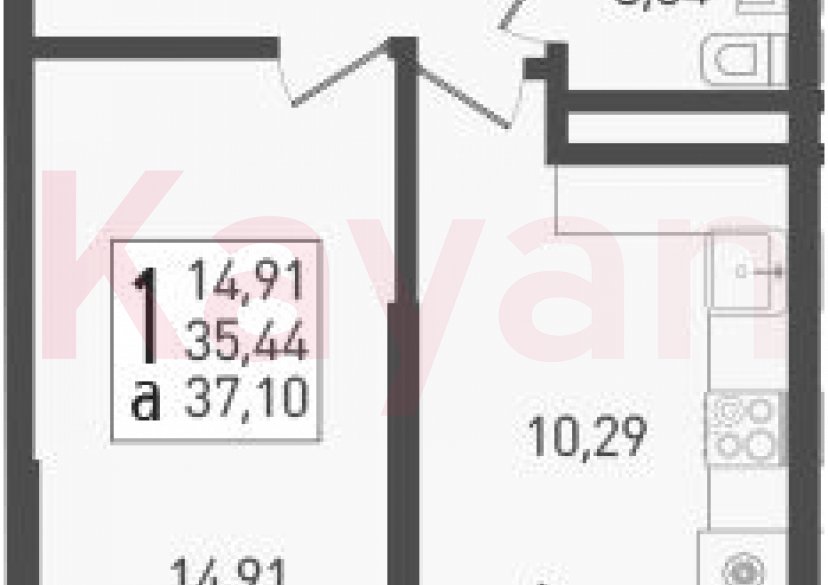 Продажа 1-комн. квартиры, 35.44 кв.м фото 0