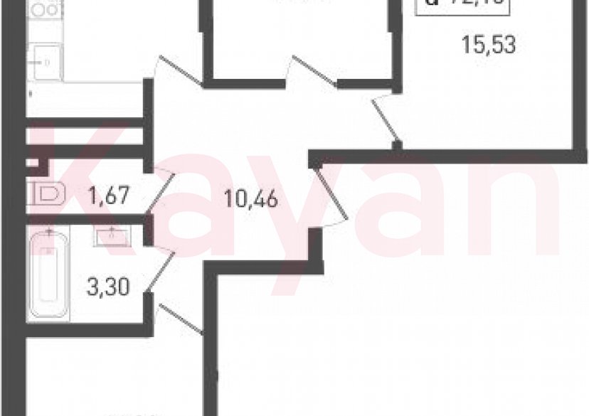 Продажа 3-комн. квартиры, 68.54 кв.м фото 0