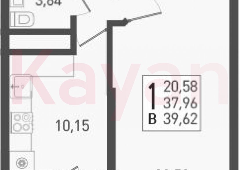 Продажа 1-комн. квартиры, 37.96 кв.м фото 0