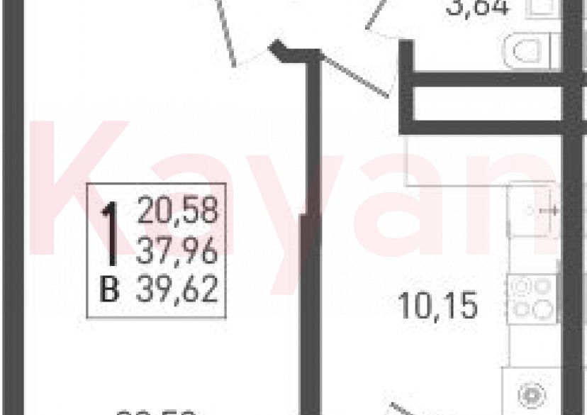 Продажа 1-комн. квартиры, 37.96 кв.м фото 0