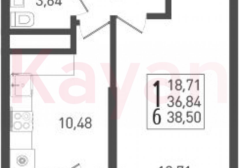 Продажа 1-комн. квартиры, 36.84 кв.м фото 0