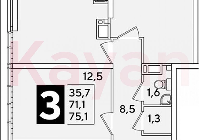 Продажа 4-комн. квартиры, 71.1 кв.м фото 0