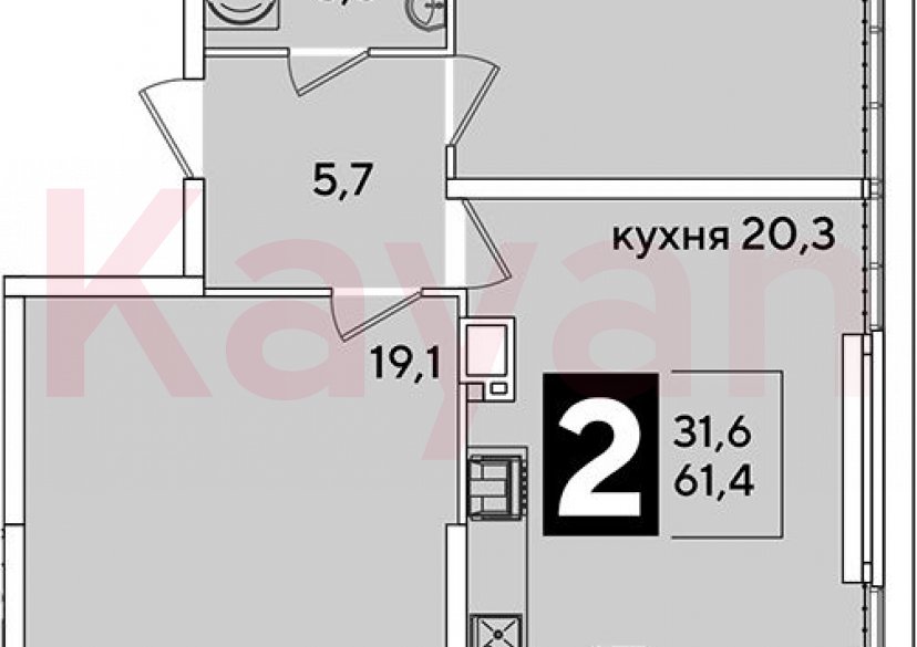 Продажа 3-комн. квартиры, 61.4 кв.м фото 0