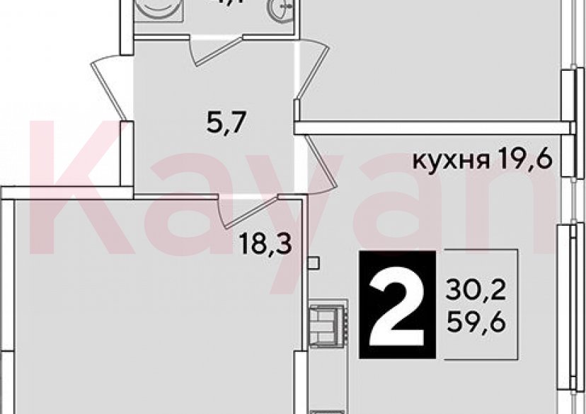 Продажа 3-комн. квартиры, 59.6 кв.м фото 0