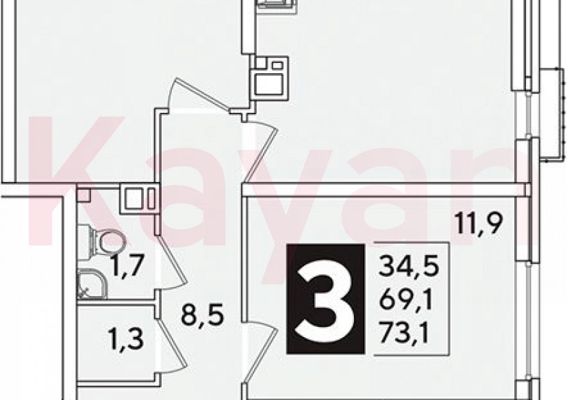 Продажа 4-комн. квартиры, 69.8 кв.м фото 0