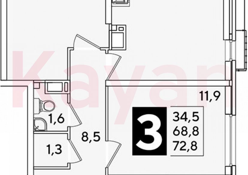 Продажа 4-комн. квартиры, 68.8 кв.м фото 0