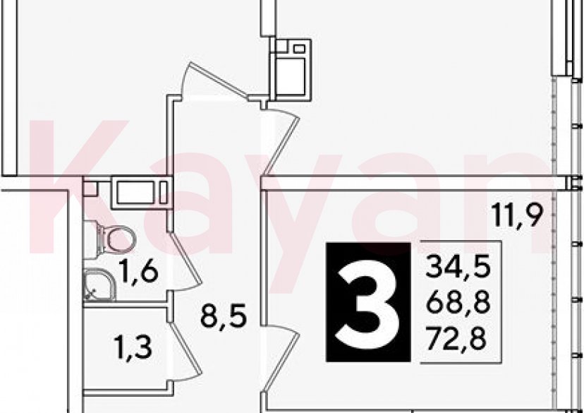 Продажа 4-комн. квартиры, 68.8 кв.м фото 0