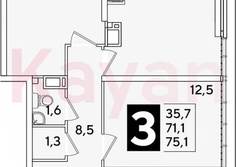 Продажа 4-комн. квартиры, 71.1 кв.м фото 0