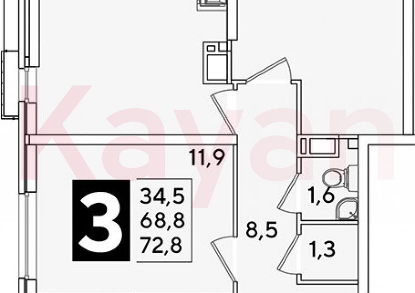 Продажа 4-комн. квартиры, 68.8 кв.м фото 0