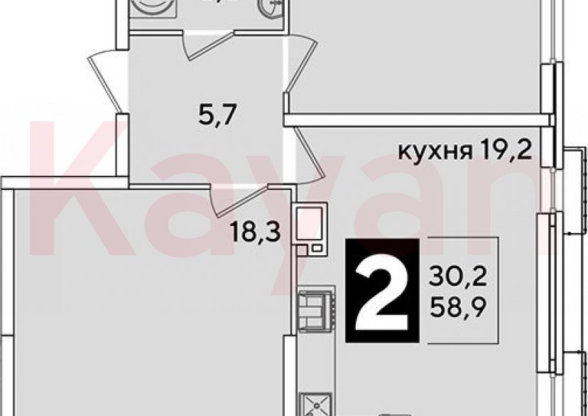 Продажа 3-комн. квартиры, 58.9 кв.м фото 0