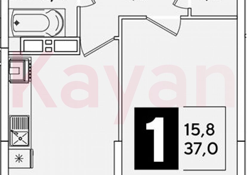 Продажа 1-комн. квартиры, 37 кв.м фото 0