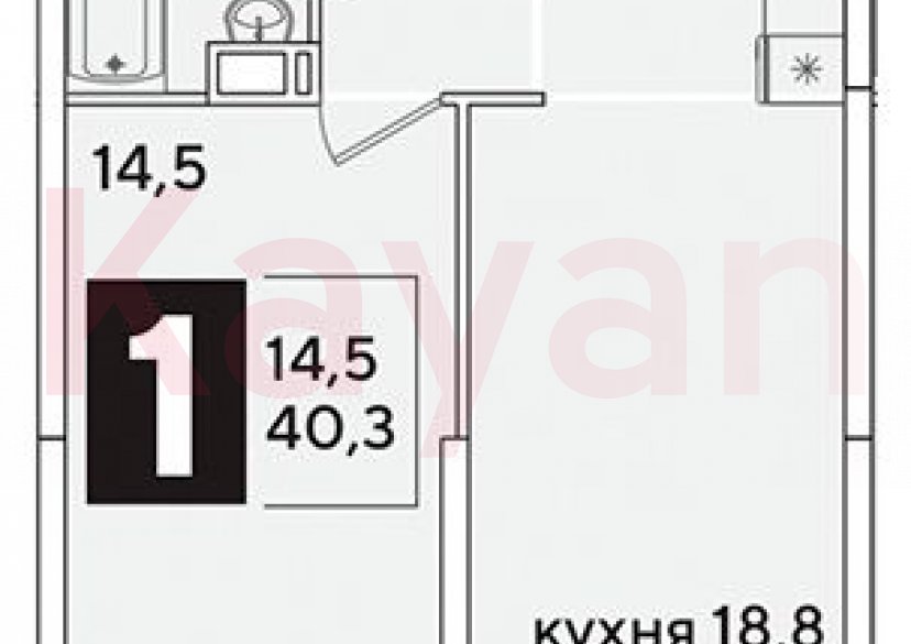 Продажа 2-комн. квартиры, 40.3 кв.м фото 0