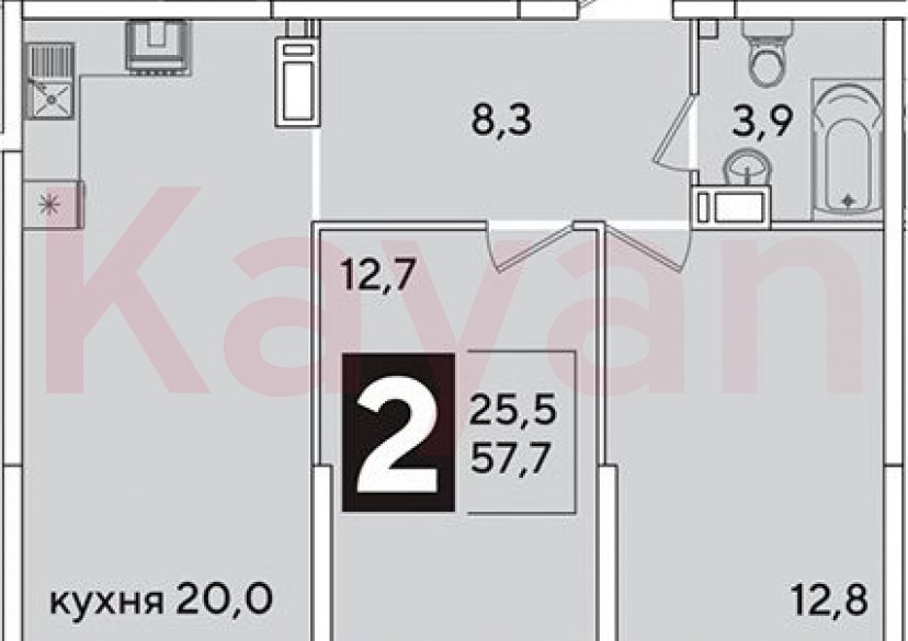 Продажа 3-комн. квартиры, 57.7 кв.м фото 0