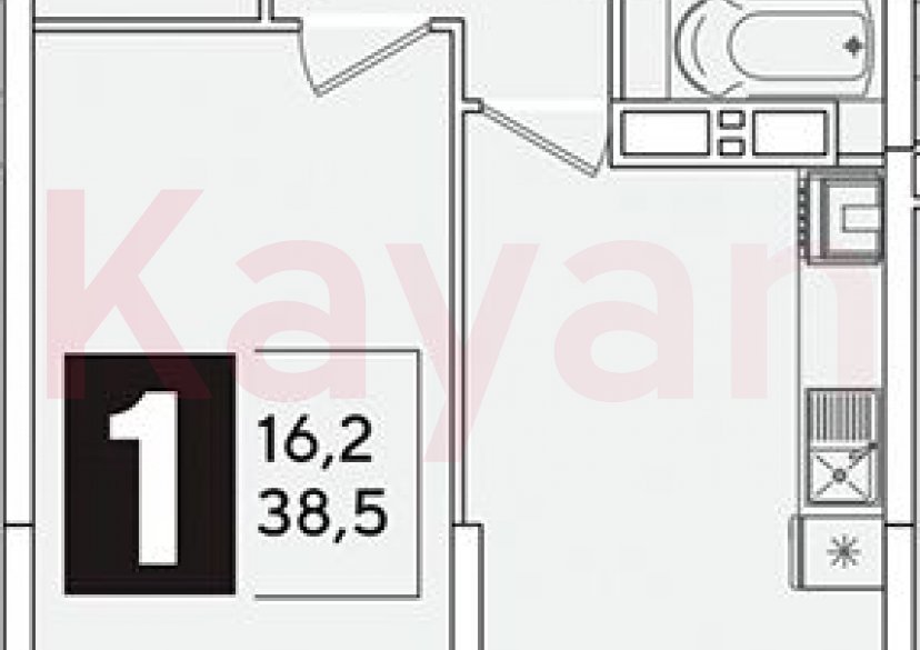 Продажа 1-комн. квартиры, 38.5 кв.м фото 0