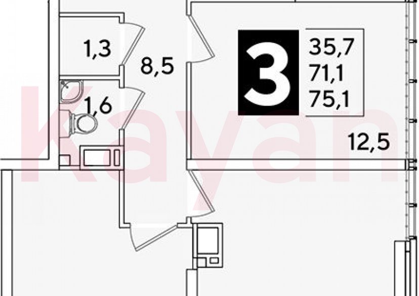 Продажа 4-комн. квартиры, 71.1 кв.м фото 0