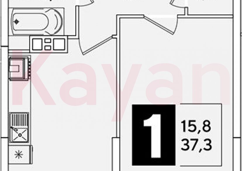 Продажа 1-комн. квартиры, 37.3 кв.м фото 0