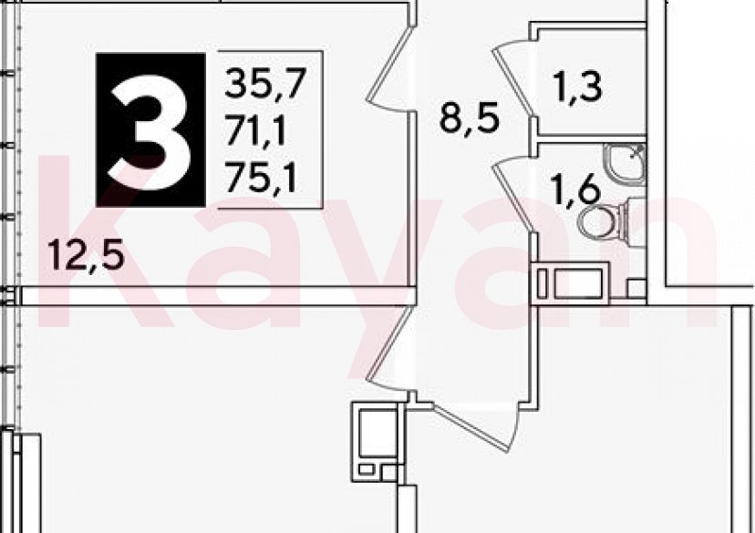 Продажа 4-комн. квартиры, 71.1 кв.м фото 0