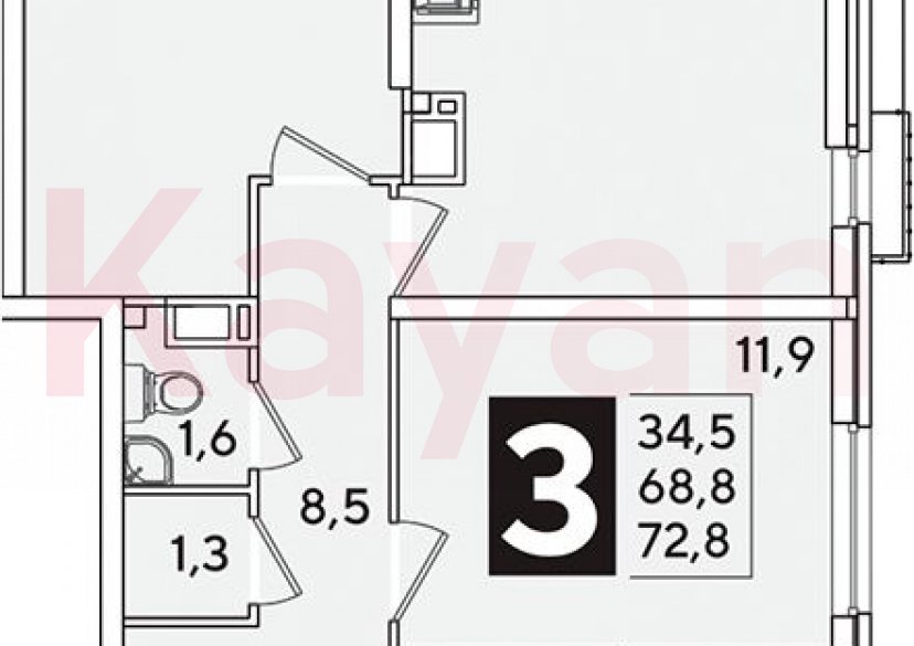 Продажа 4-комн. квартиры, 68.8 кв.м фото 0