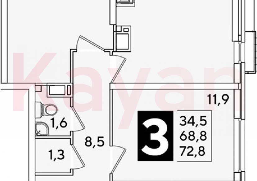 Продажа 4-комн. квартиры, 68.8 кв.м фото 0