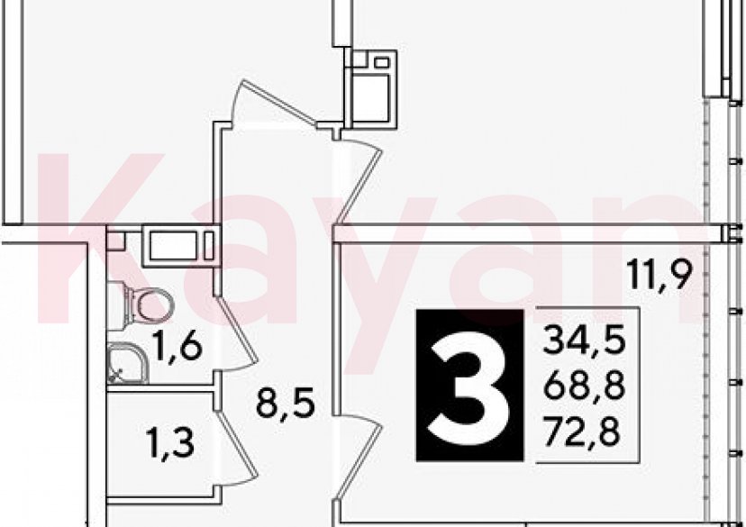 Продажа 4-комн. квартиры, 68.8 кв.м фото 0