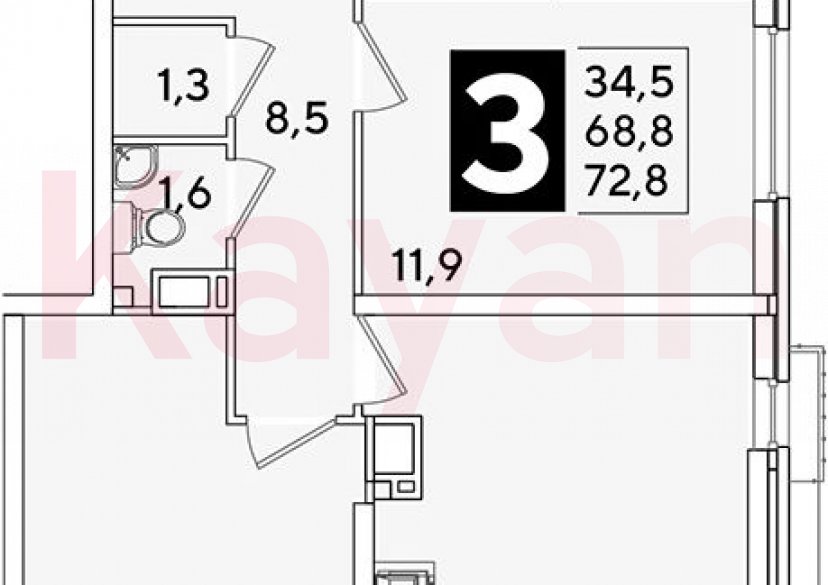 Продажа 4-комн. квартиры, 68.8 кв.м фото 0