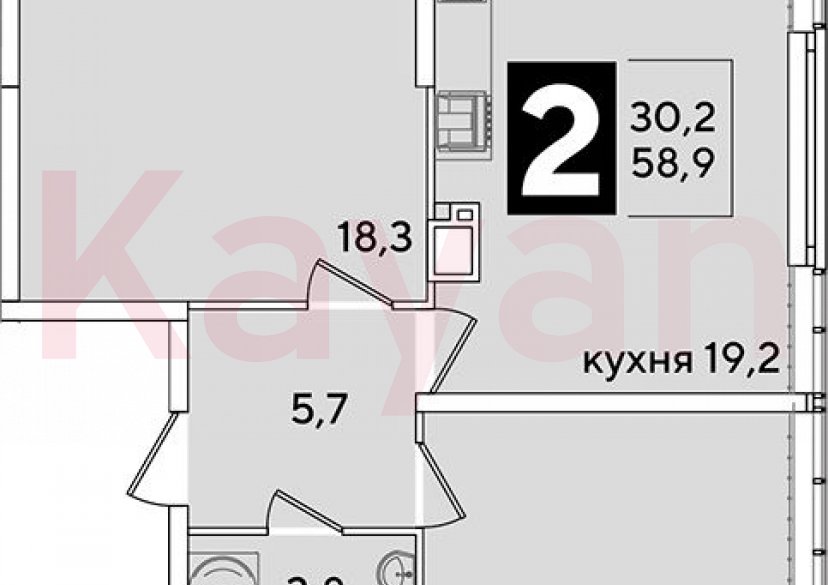 Продажа 3-комн. квартиры, 58.9 кв.м фото 0