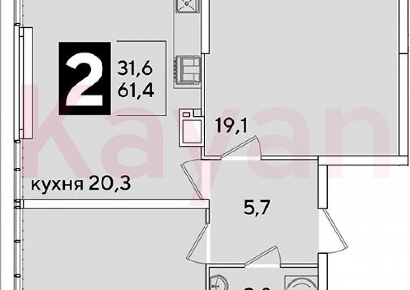 Продажа 3-комн. квартиры, 61.4 кв.м фото 0