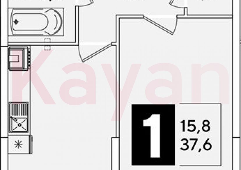 Продажа 1-комн. квартиры, 37.6 кв.м фото 0