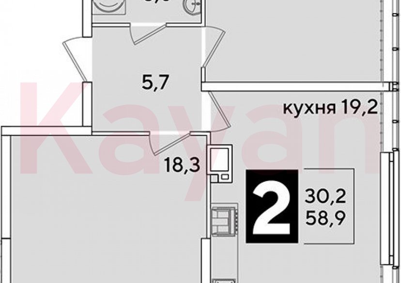 Продажа 3-комн. квартиры, 58.9 кв.м фото 0