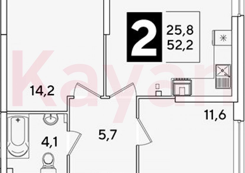 Продажа 3-комн. квартиры, 52.2 кв.м фото 0