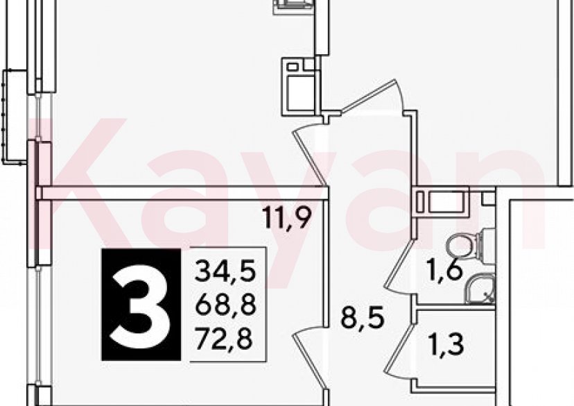 Продажа 4-комн. квартиры, 68.8 кв.м фото 0