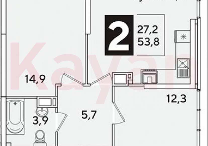 Продажа 3-комн. квартиры, 53.8 кв.м фото 0