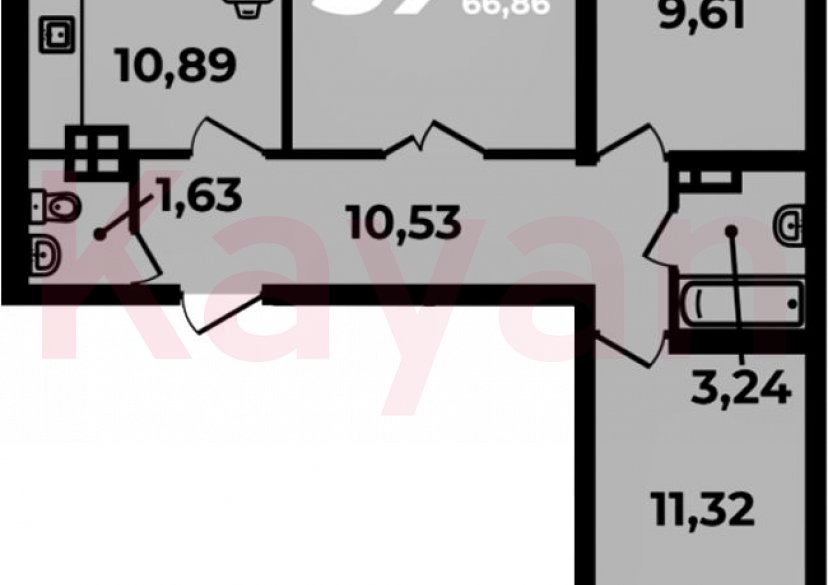 Продажа 3-комн. квартиры, 63.28 кв.м фото 0