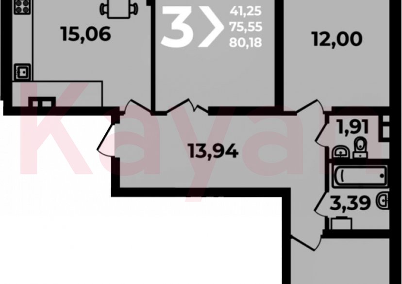 Продажа 4-комн. квартиры, 75.55 кв.м фото 0