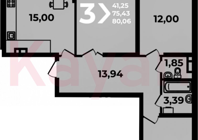 Продажа 4-комн. квартиры, 75.43 кв.м фото 0