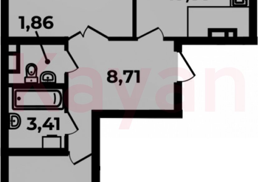 Продажа 2-комн. квартиры, 58.01 кв.м фото 0