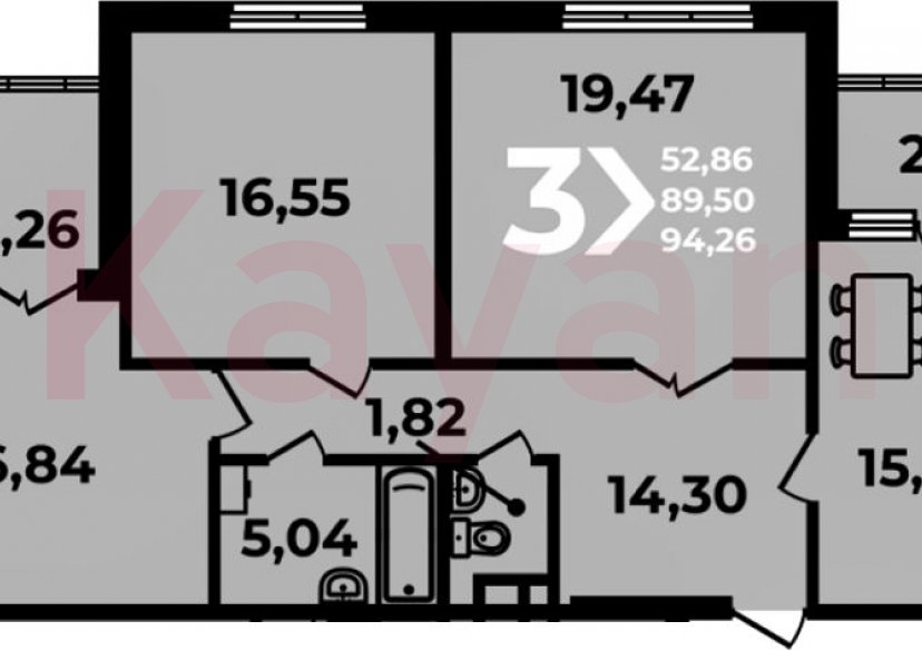 Продажа 4-комн. квартиры, 89.5 кв.м фото 0