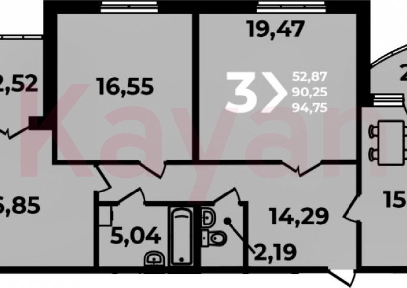 Продажа 4-комн. квартиры, 89.71 кв.м фото 0