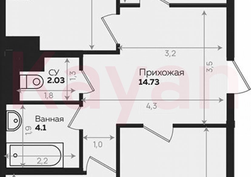 Продажа 3-комн. квартиры, 86.51 кв.м фото 0