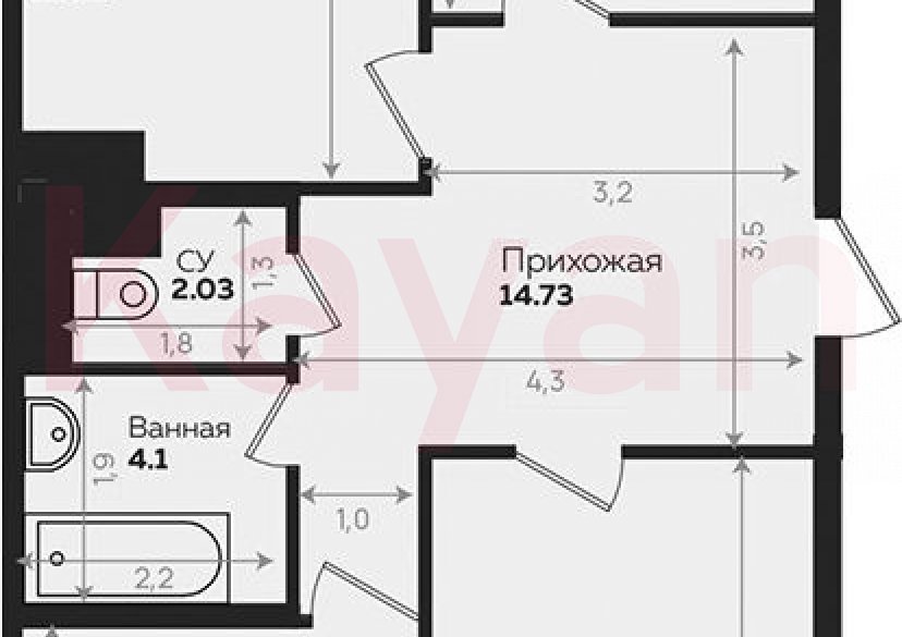 Продажа 3-комн. квартиры, 86.35 кв.м фото 0