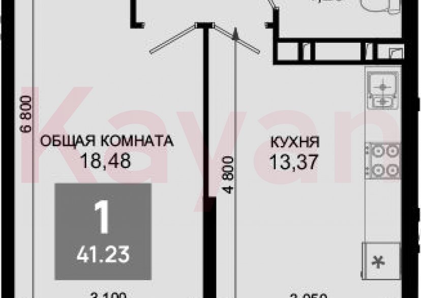 Продажа 1-комн. квартиры, 40.2 кв.м фото 0