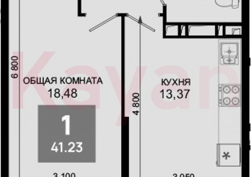 Продажа 1-комн. квартиры, 40.8 кв.м фото 0