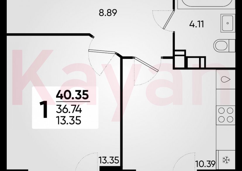 Продажа 1-комн. квартиры, 36.74 кв.м фото 0