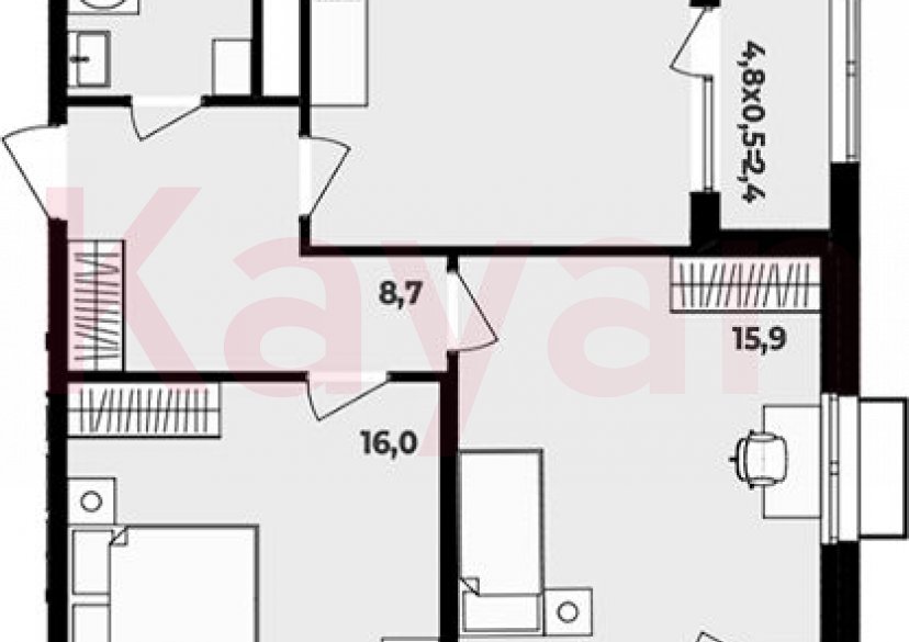 Продажа 3-комн. квартиры, 62.2 кв.м фото 0