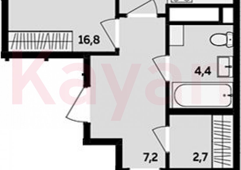 Продажа 2-комн. квартиры, 60.7 кв.м фото 0