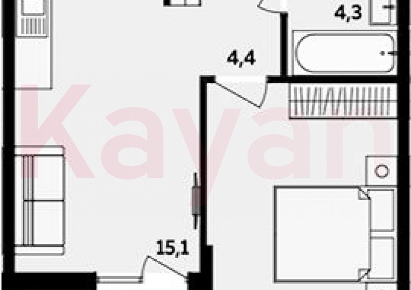 Продажа 2-комн. квартиры, 37.7 кв.м фото 0