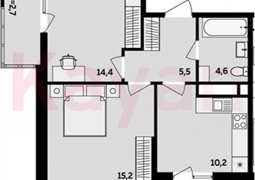 Продажа 2-комн. квартиры, 49.9 кв.м фото 0